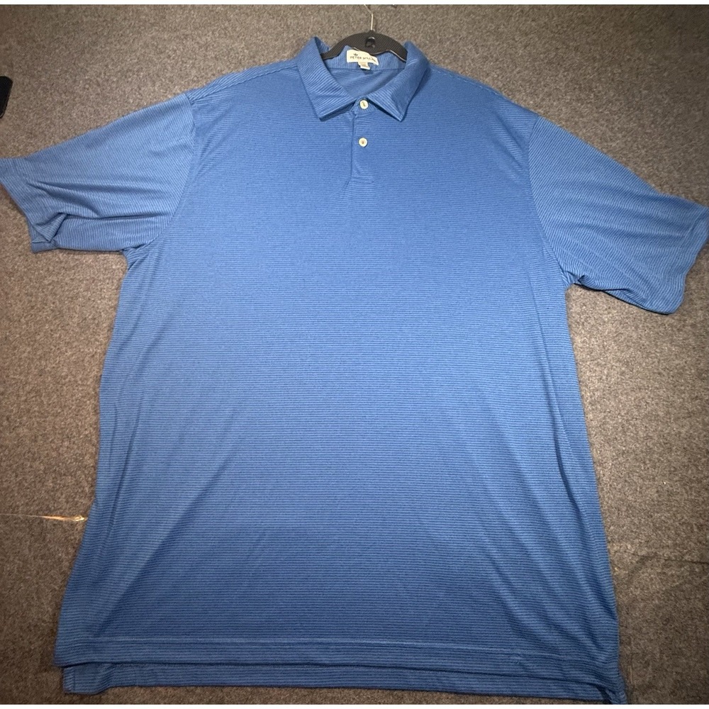Peter Millar Jubilee Performance Jersey Polo ,2XL Blue